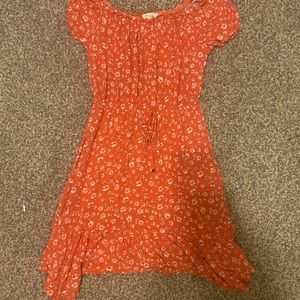 Womens Orange Spring Dress